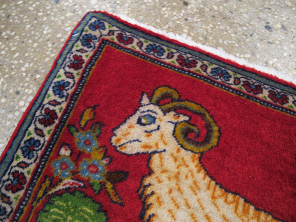 Vintage Persian Tabriz Pictorial Rug (Pair: 1 of 2), No.26788 - Galerie Shabab