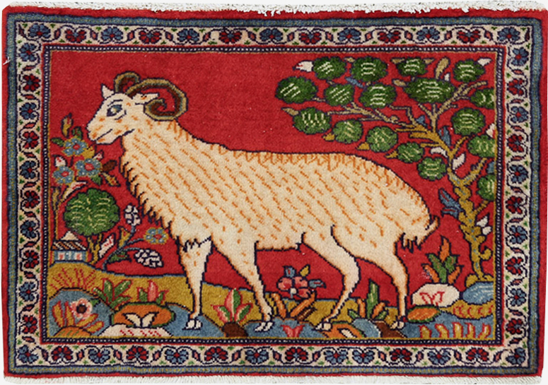 Vintage Persian Tabriz Pictorial Rug (Pair: 2 of 2), No.26789 - Galerie Shabab