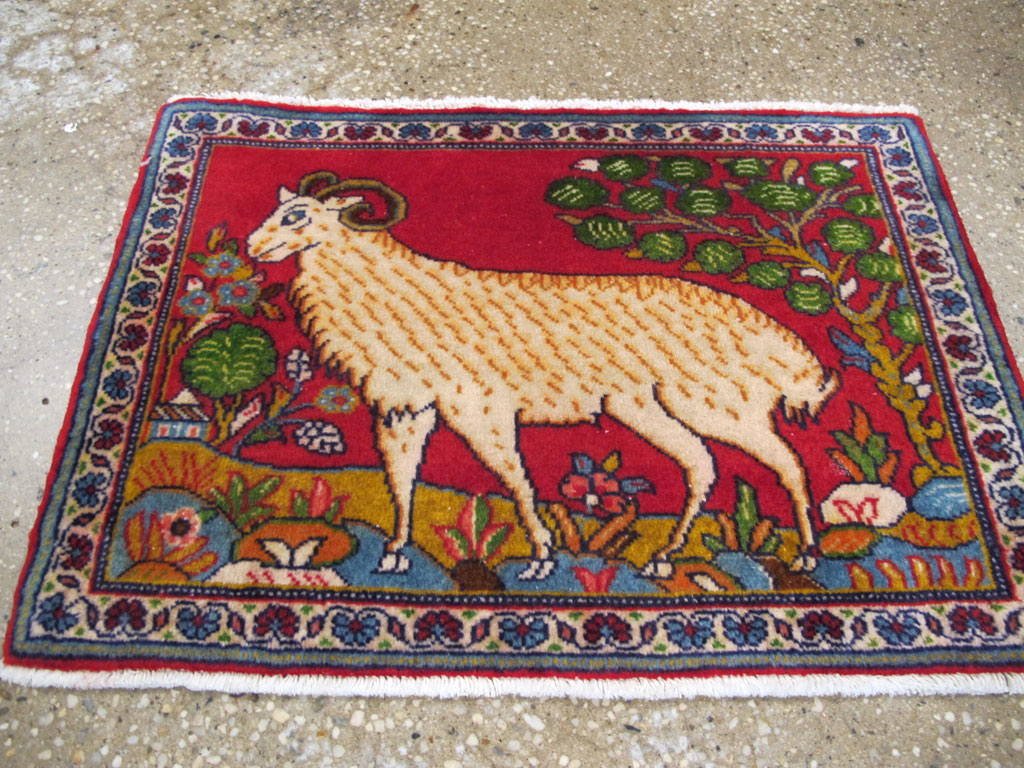 Vintage Persian Tabriz Pictorial Rug (Pair: 2 of 2), No.26789 - Galerie Shabab