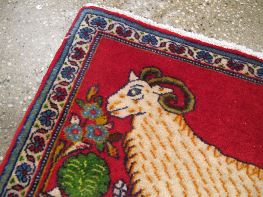 Vintage Persian Tabriz Pictorial Rug (Pair: 2 of 2), No.26789 - Galerie Shabab