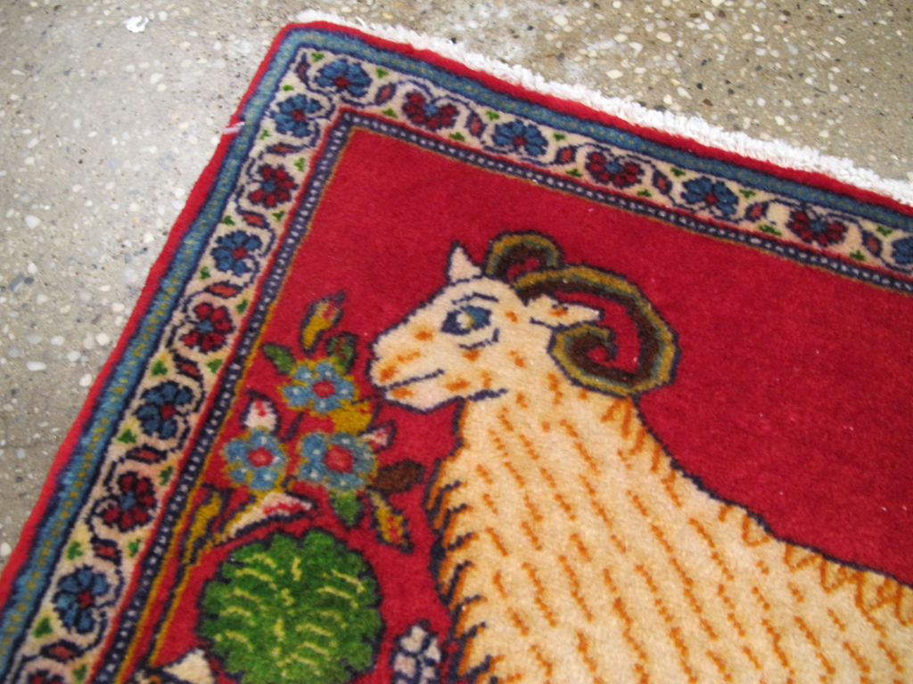 Vintage Persian Tabriz Pictorial Rug (Pair: 2 of 2), No.26789 - Galerie Shabab