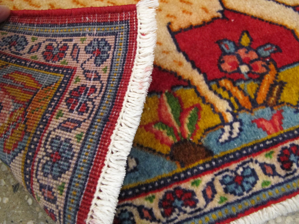 Vintage Persian Tabriz Pictorial Rug (Pair: 2 of 2), No.26789 - Galerie Shabab
