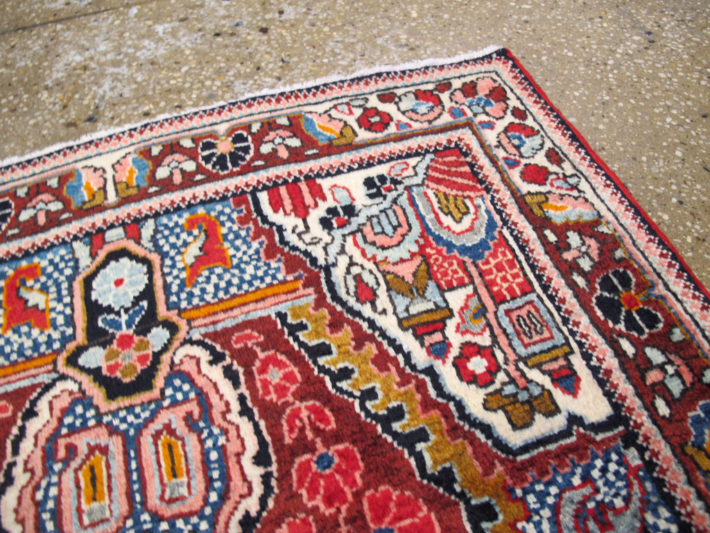 Vintage Persian Sarouk Throw Rug (Pair: 1 of 2), No.26792 - Galerie Shabab
