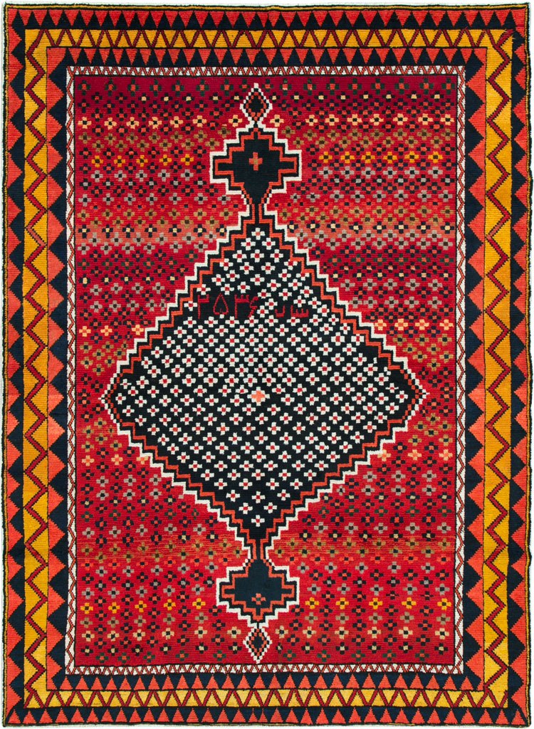 Vintage Persian Gabbeh Rug, No.26797 - Galerie Shabab