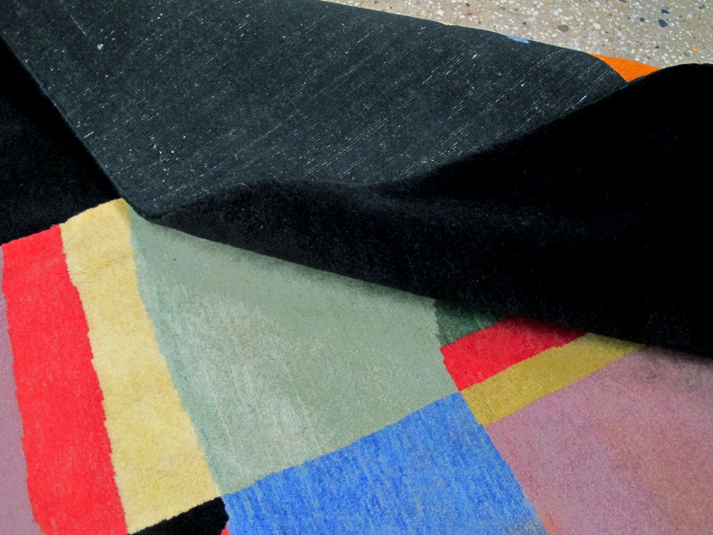 Vintage Persian Tabriz Art Deco Rug Inspired By Edward McKnight Kauffer, No.26798 - Galerie Shabab