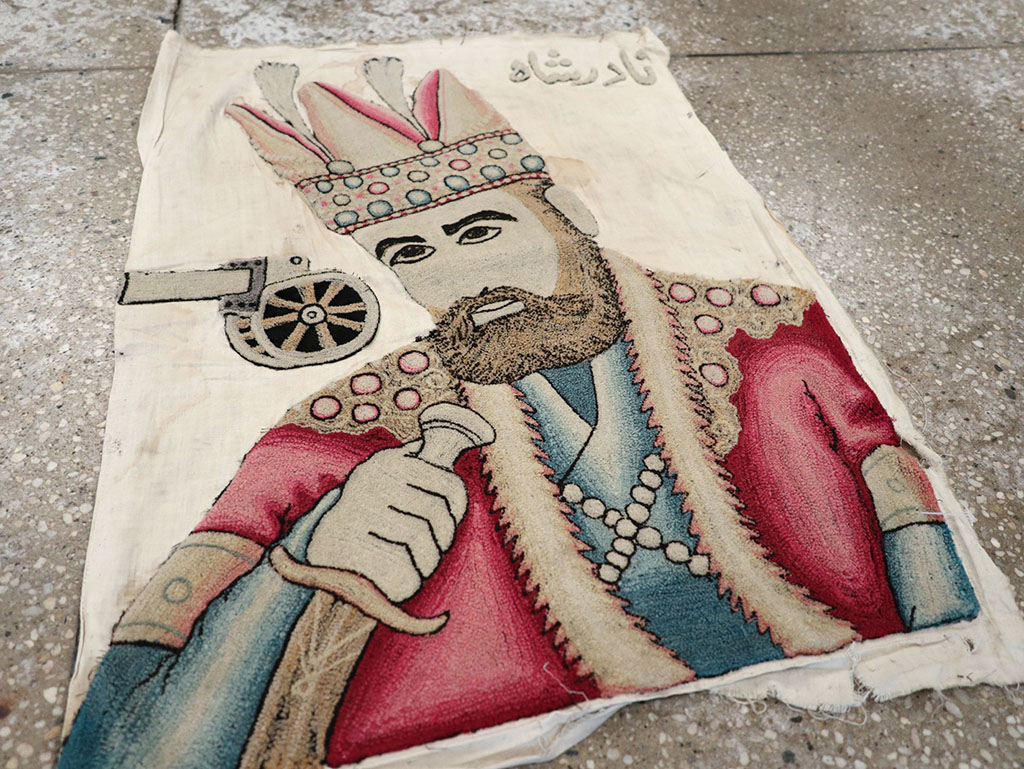 Vintage Persian Pictorial Textile , No.26809 - Galerie Shabab