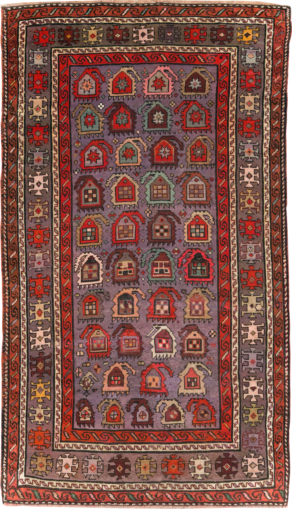 Antique Caucasian Accent Rug, No.26821 - Galerie Shabab