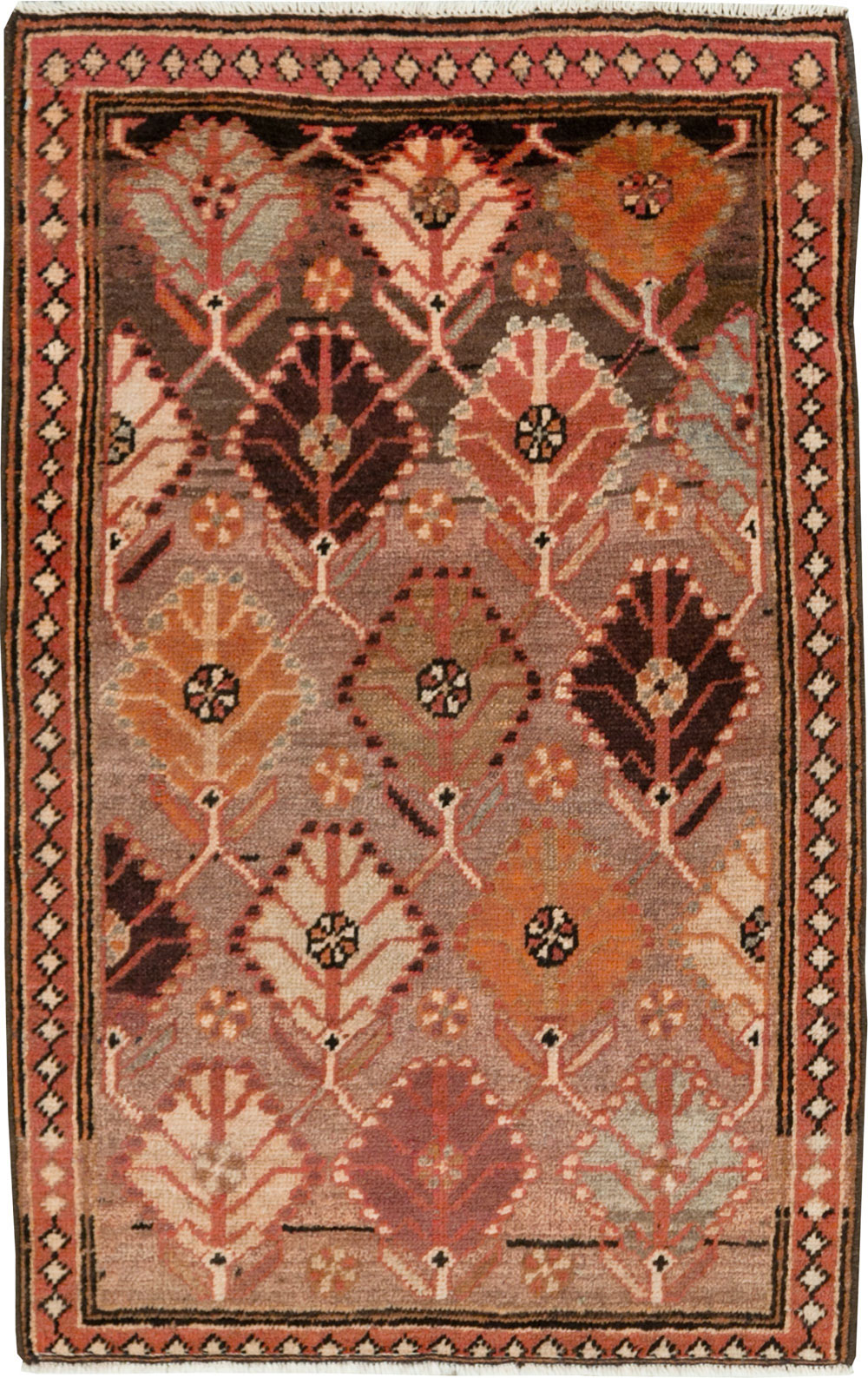 Vintage Persian Malayer Throw Rug, No.26828 - Galerie Shabab
