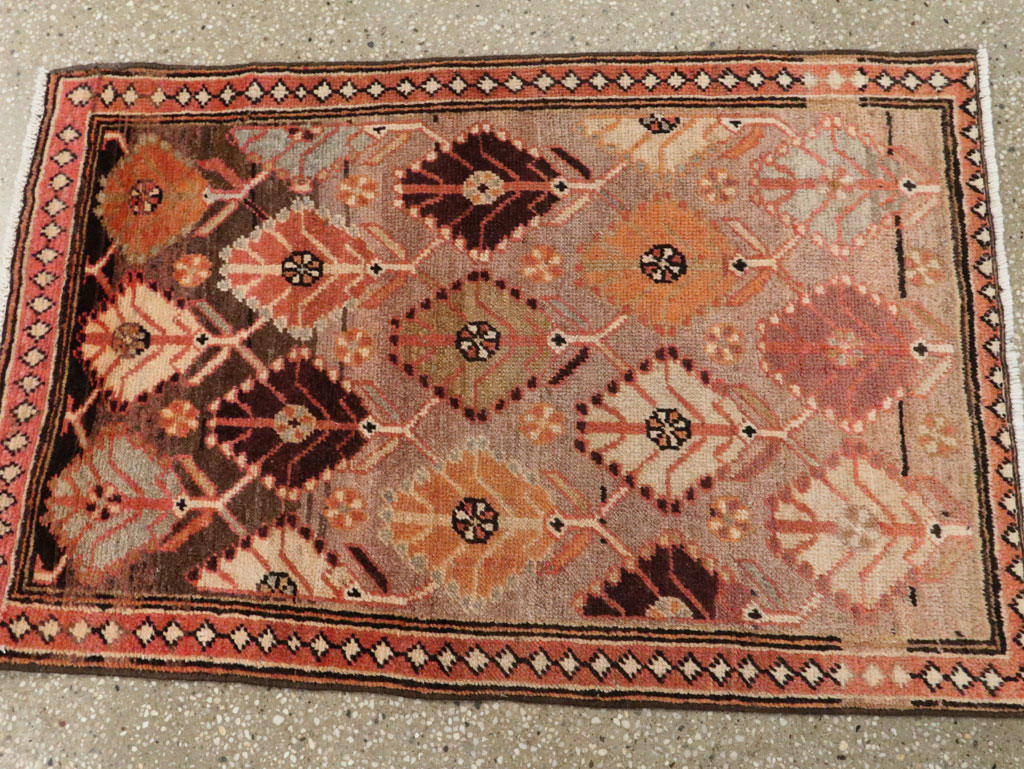 Vintage Persian Malayer Throw Rug, No.26828 - Galerie Shabab