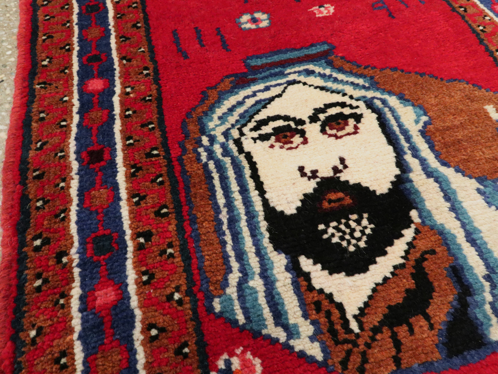 Vintage Persian Hamadan Pictorial Rug, No.26832 - Galerie Shabab