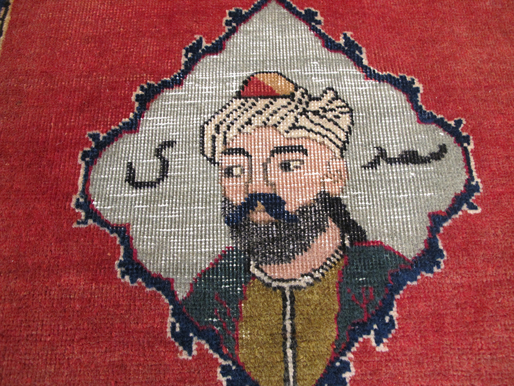 Vintage Persian Tabriz Pictorial Rug, No.26833 - Galerie Shabab