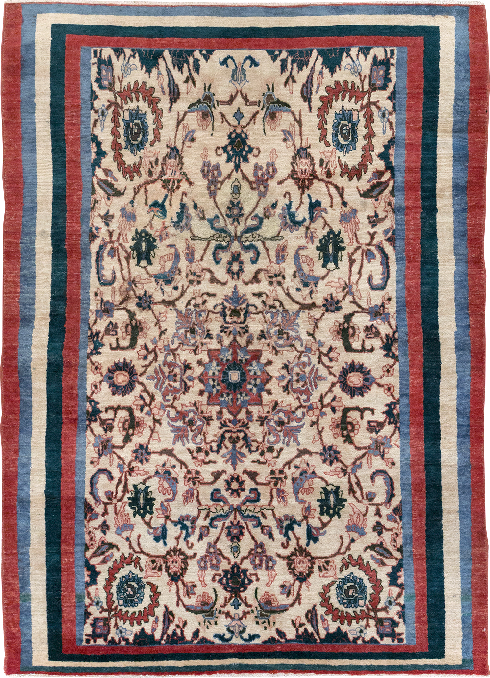 Vintage Persian Isfahan Accent Rug, No.26834 - Galerie Shabab