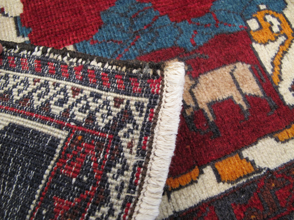 Vintage Persian Afshar Pictorial Rug, No.26838 - Galerie Shabab