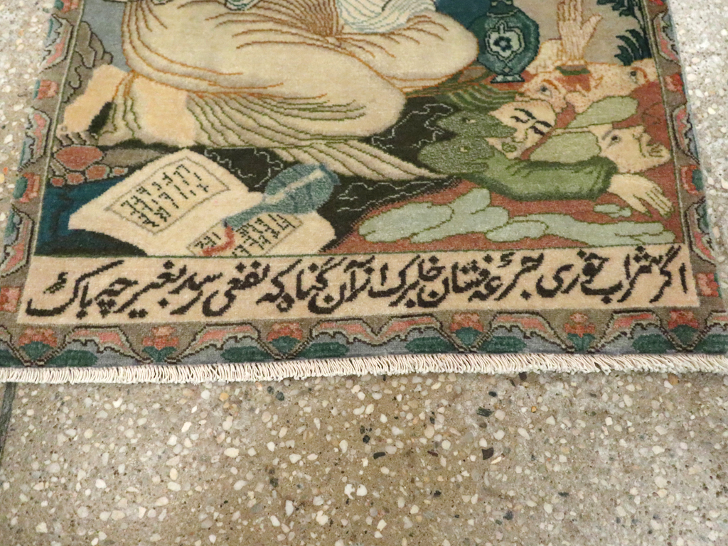 Vintage Persian Tabriz Pictorial Rug (Pair: 1 of 2), No.26839 - Galerie Shabab