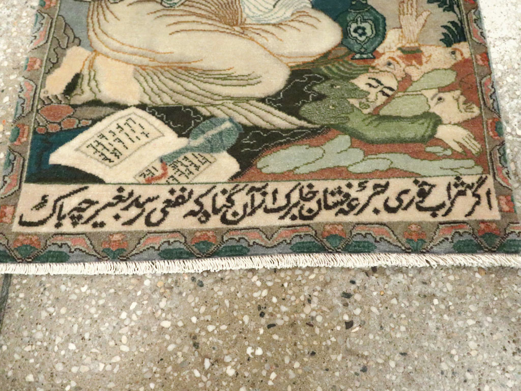 Vintage Persian Tabriz Pictorial Rug (Pair: 1 of 2), No.26839 - Galerie Shabab