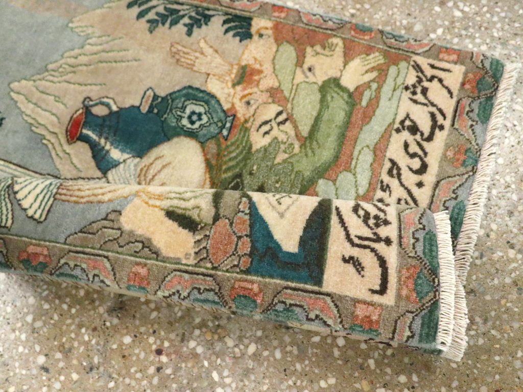 Vintage Persian Tabriz Pictorial Rug (Pair: 1 of 2), No.26839 - Galerie Shabab