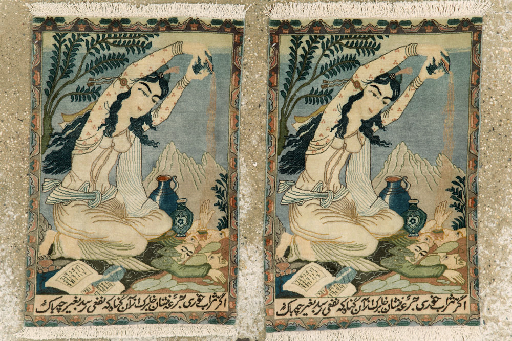 Vintage Persian Tabriz Pictorial Rug (Pair: 1 of 2), No.26839 - Galerie Shabab