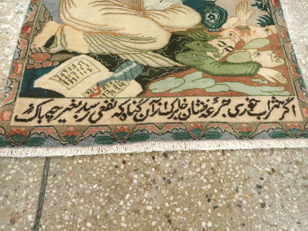 Vintage Persian Tabriz Pictorial Rug (Pair: 2 of 2), No.26840 - Galerie Shabab