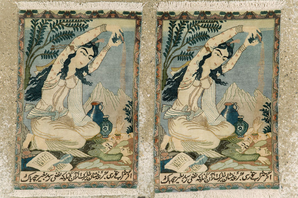 Vintage Persian Tabriz Pictorial Rug (Pair: 2 of 2), No.26840 - Galerie Shabab