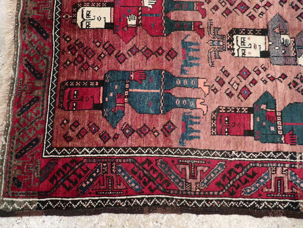 Vintage Persian Pictorial Baluch Rug, No.26841 - Galerie Shabab