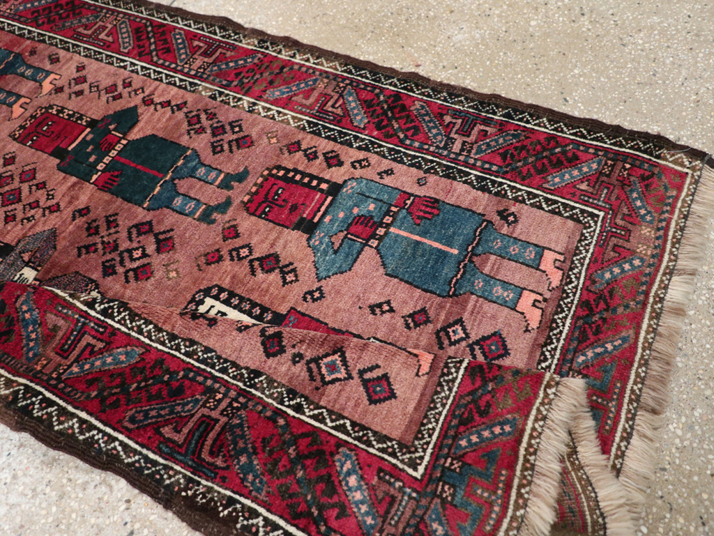 Vintage Persian Pictorial Baluch Rug, No.26841 - Galerie Shabab