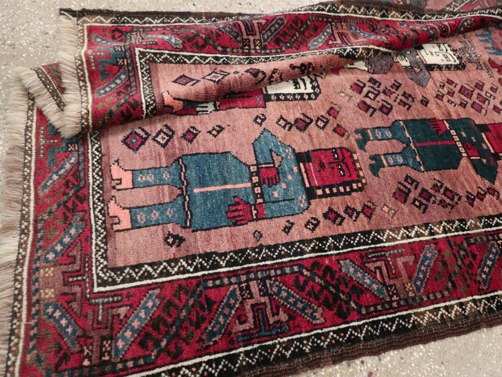 Vintage Persian Pictorial Baluch Rug, No.26841 - Galerie Shabab