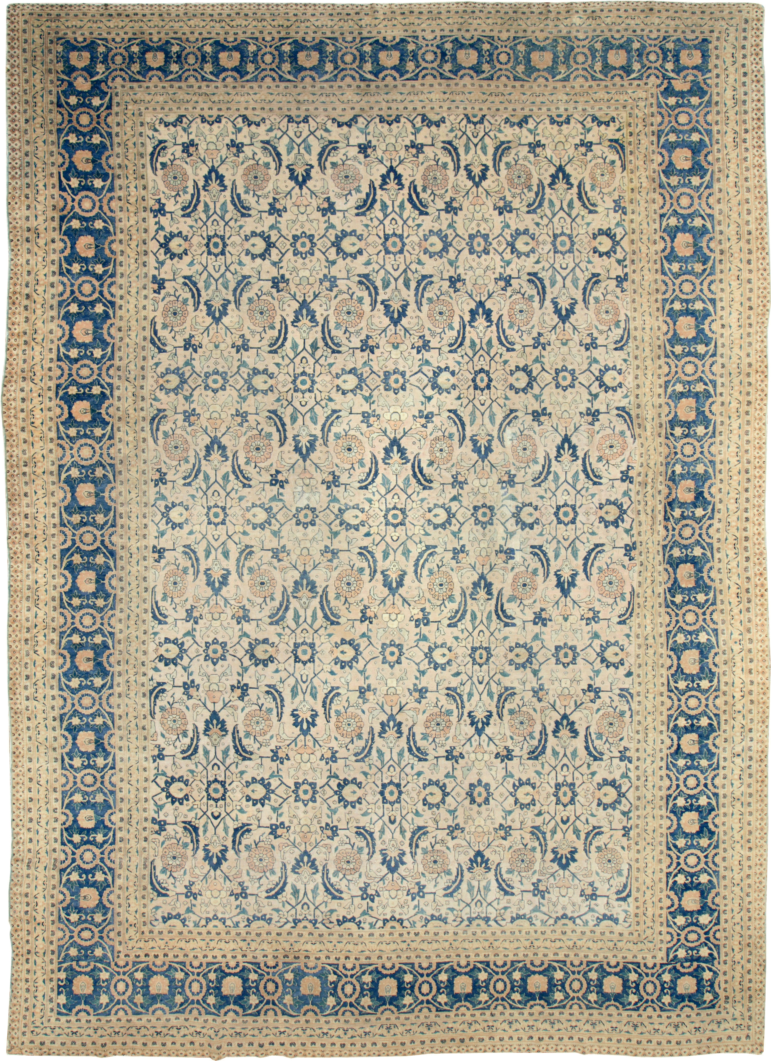 Antique Persian Tabriz Large Room Size Carpet, No.26844 - Galerie Shabab