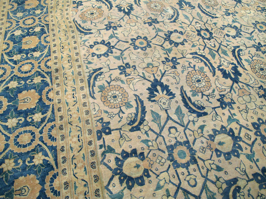 Antique Persian Tabriz Large Room Size Carpet, No.26844 - Galerie Shabab