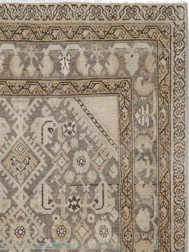 Vintage Persian Malayer Throw Rug, No.26871 - Galerie Shabab