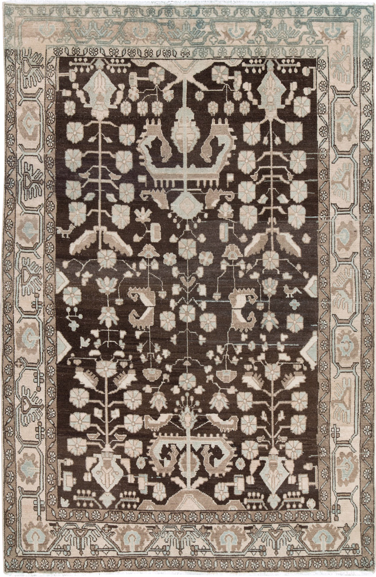 Vintage Persian Malayer Accent Rug, No.26883 - Galerie Shabab