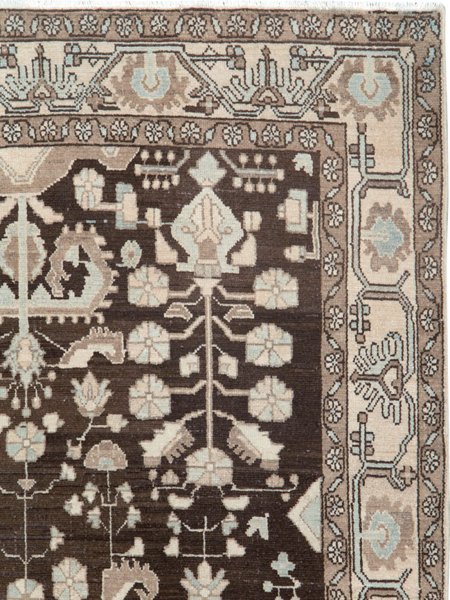 Vintage Persian Malayer Accent Rug, No.26883 - Galerie Shabab