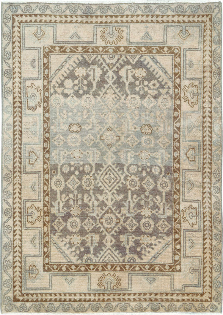 Vintage Persian Malayer Throw Rug, No.26891 - Galerie Shabab