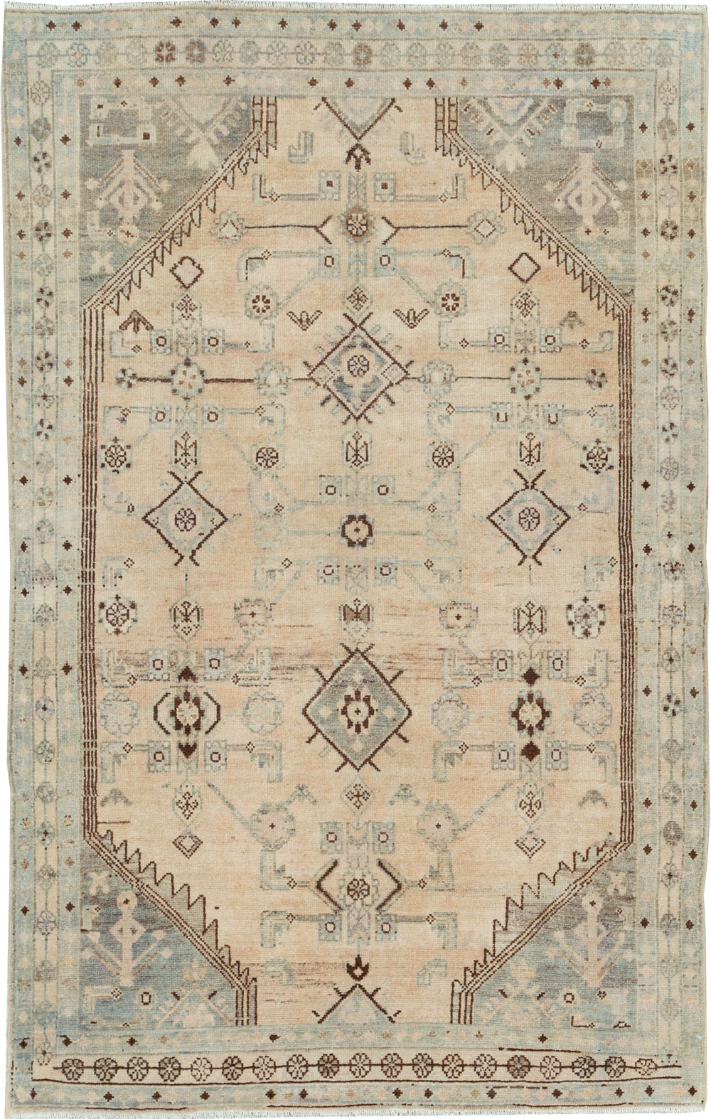 Vintage Persian Malayer Accent Rug, No.26910 - Galerie Shabab