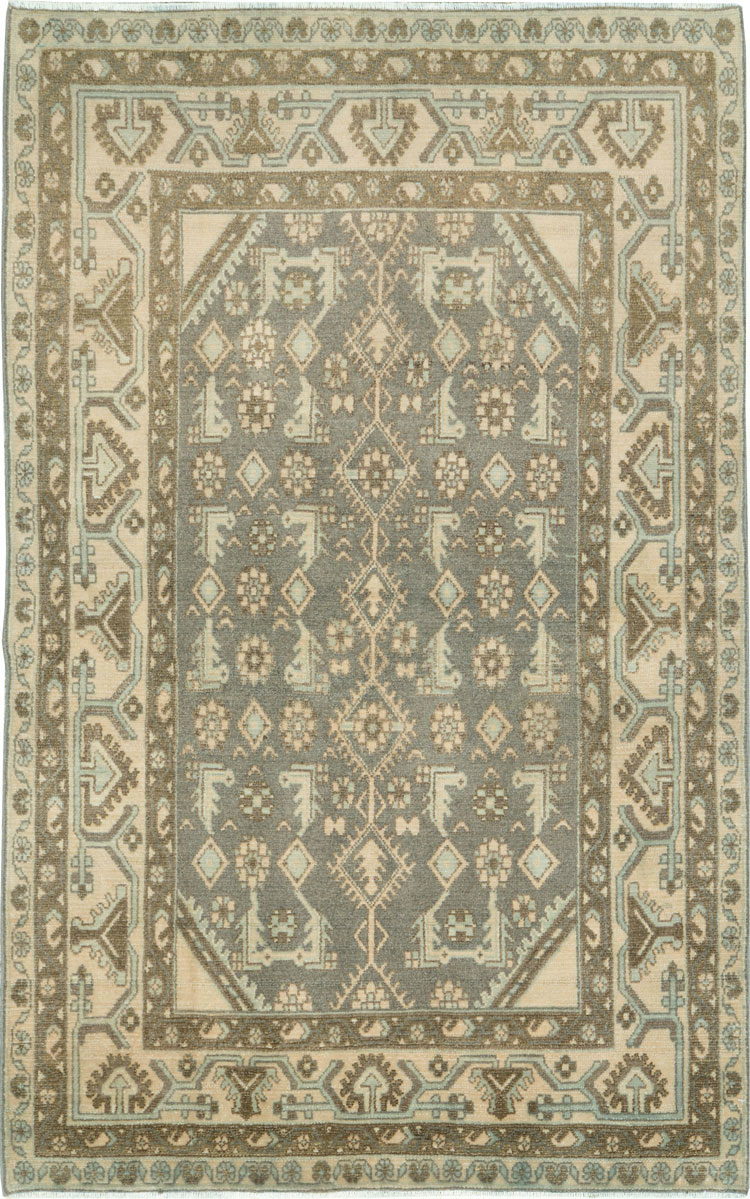 Vintage Persian Malayer Throw Rug, No.26911 - Galerie Shabab