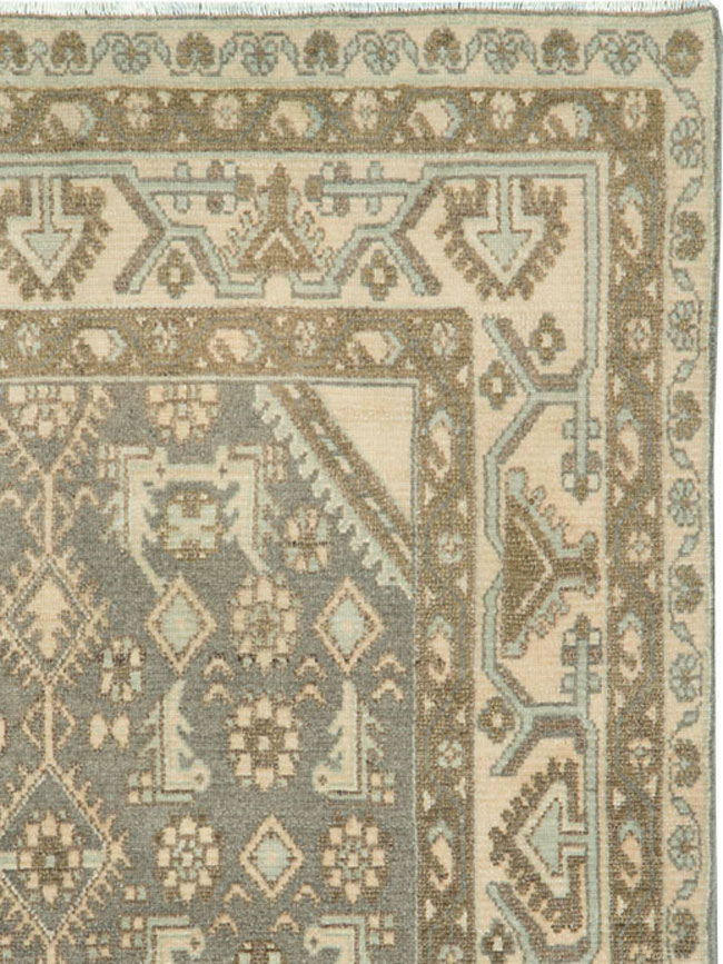 Vintage Persian Malayer Throw Rug, No.26911 - Galerie Shabab