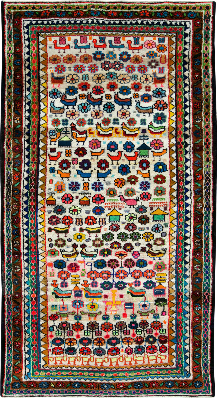 Vintage Persian Hamadan Rug, No.26935 - Galerie Shabab