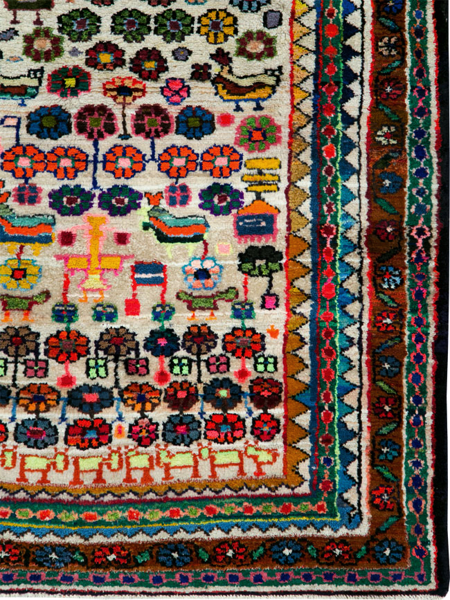 Vintage Persian Hamadan Rug, No.26935 - Galerie Shabab