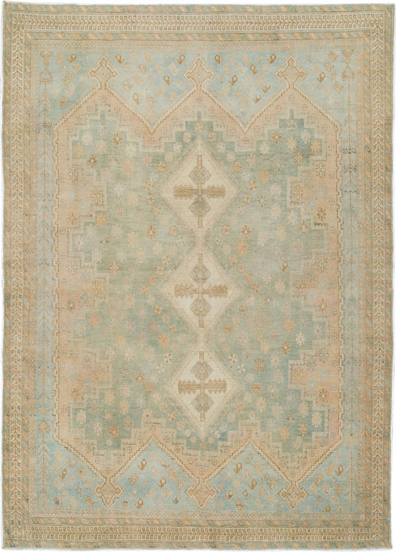 Vintage Persian Afshar Accent Rug, No.26946 - Galerie Shabab