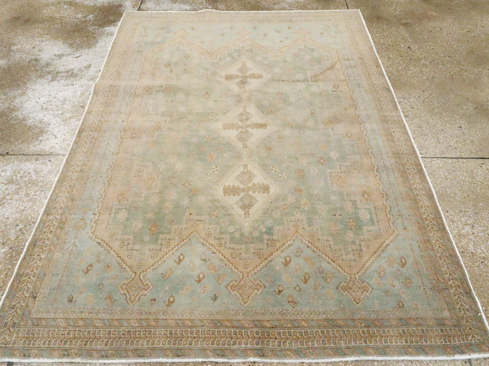 Vintage Persian Afshar Accent Rug, No.26946 - Galerie Shabab
