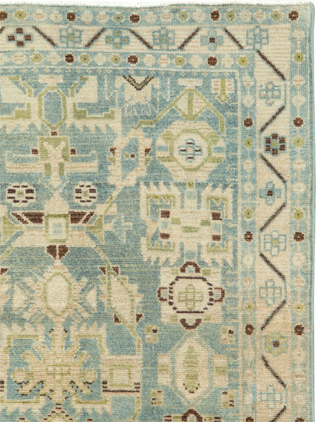 Vintage Persian Malayer Throw Rug, No.26951 - Galerie Shabab