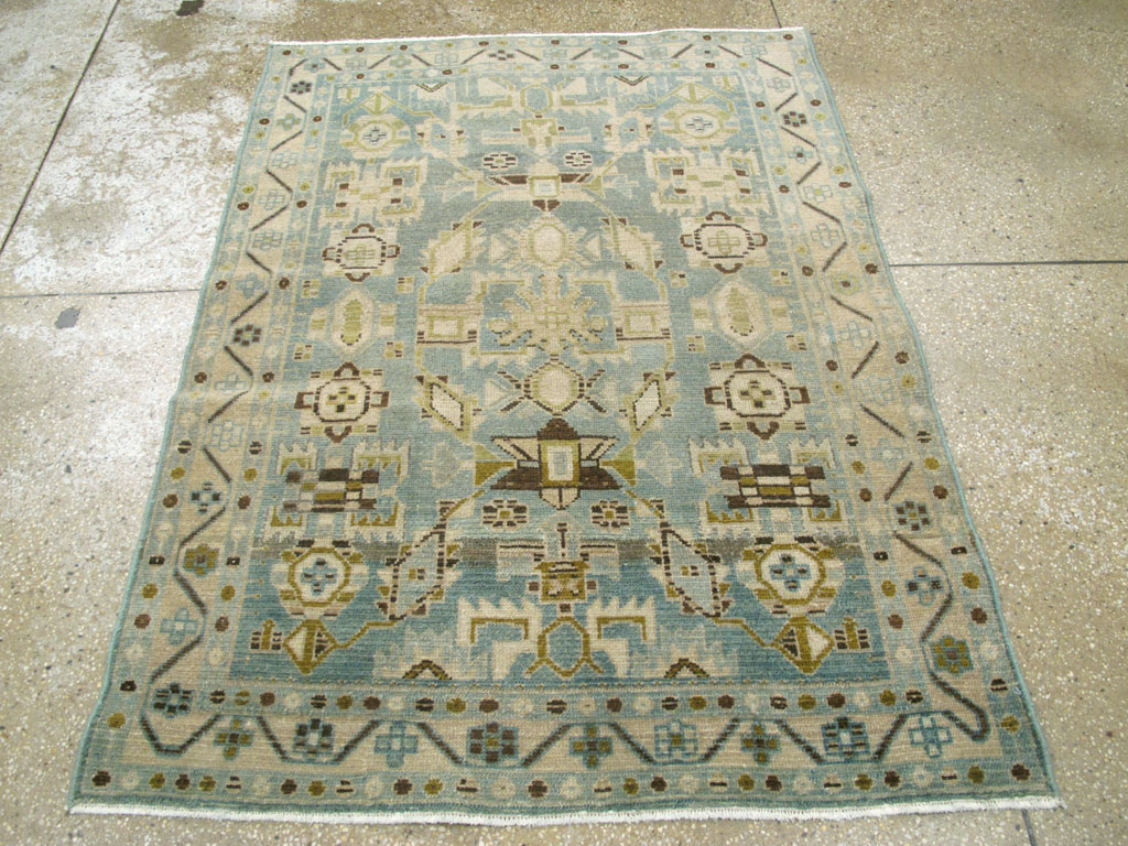 Vintage Persian Malayer Throw Rug, No.26951 - Galerie Shabab
