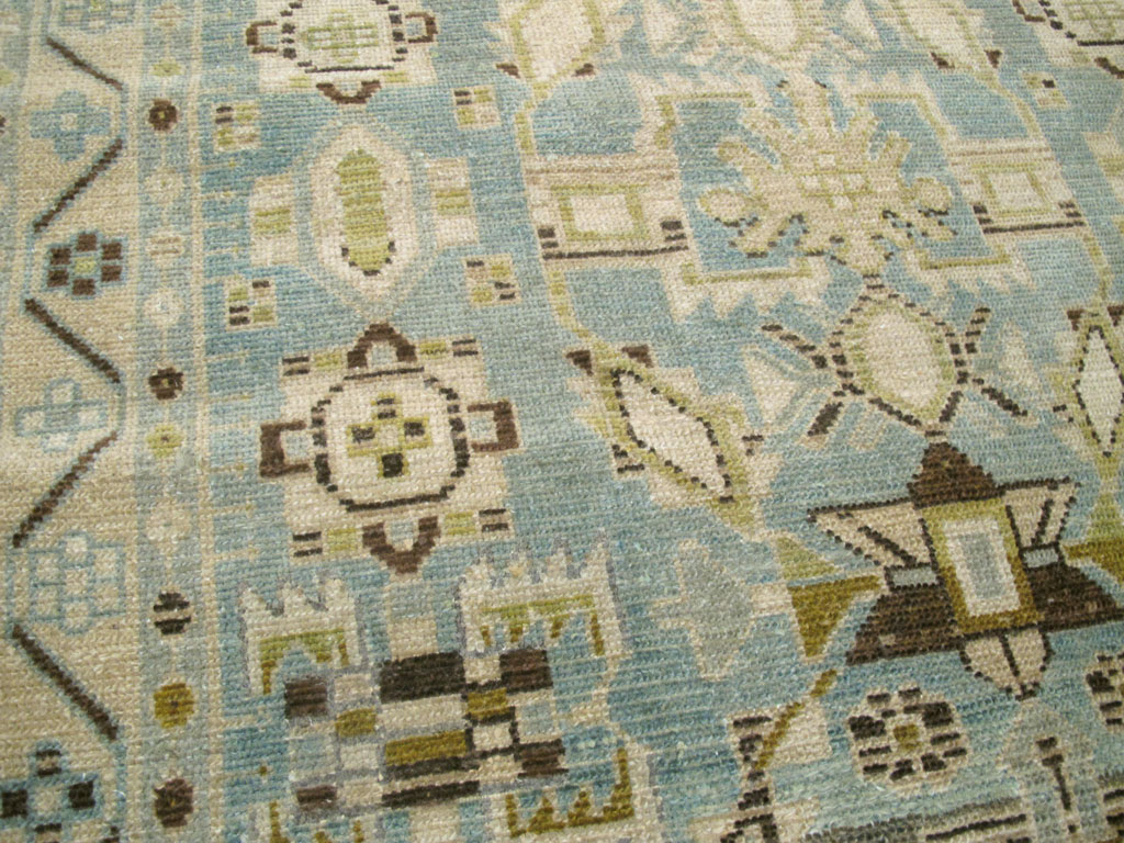 Vintage Persian Malayer Throw Rug, No.26951 - Galerie Shabab