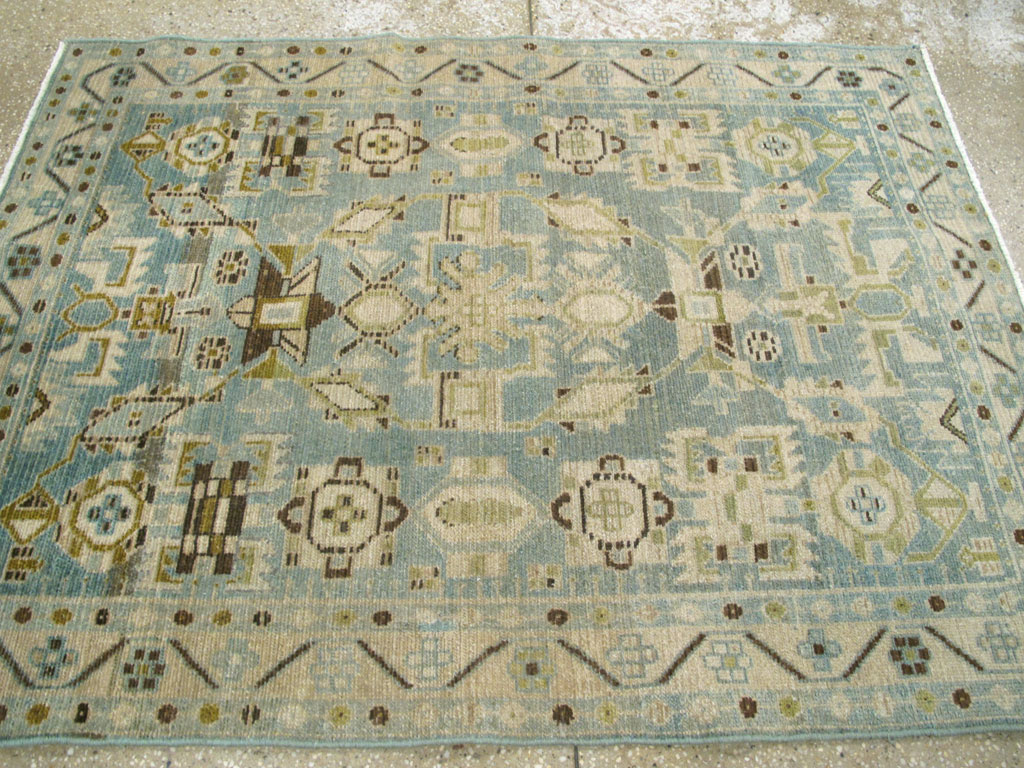 Vintage Persian Malayer Throw Rug, No.26951 - Galerie Shabab
