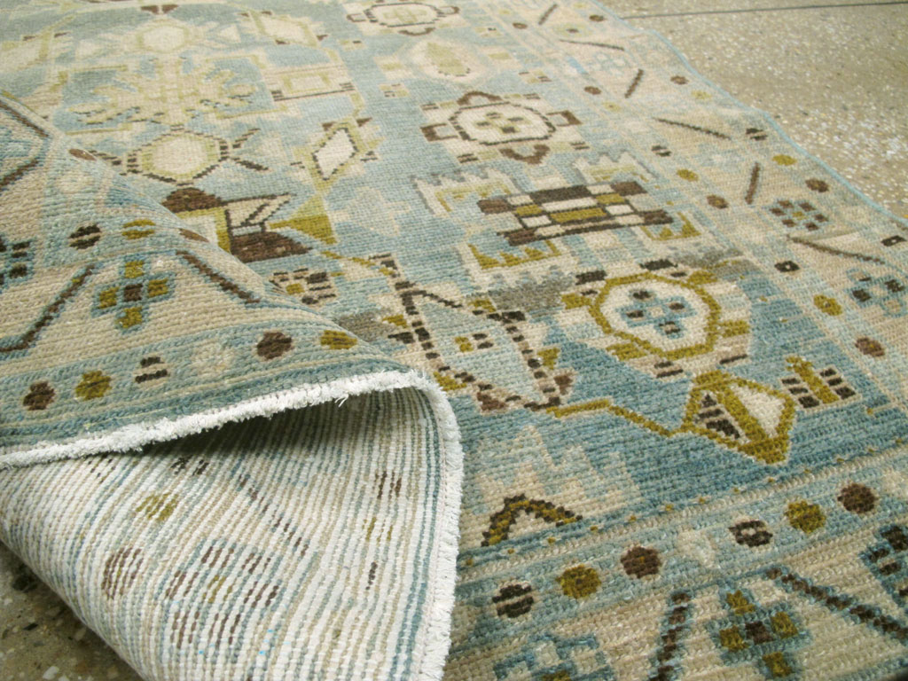 Vintage Persian Malayer Throw Rug, No.26951 - Galerie Shabab