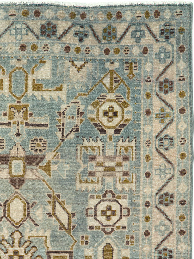 Vintage Persian Malayer Throw Rug, No.26955 - Galerie Shabab