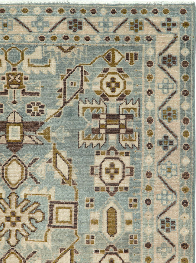 Vintage Persian Malayer Throw Rug, No.26955 - Galerie Shabab