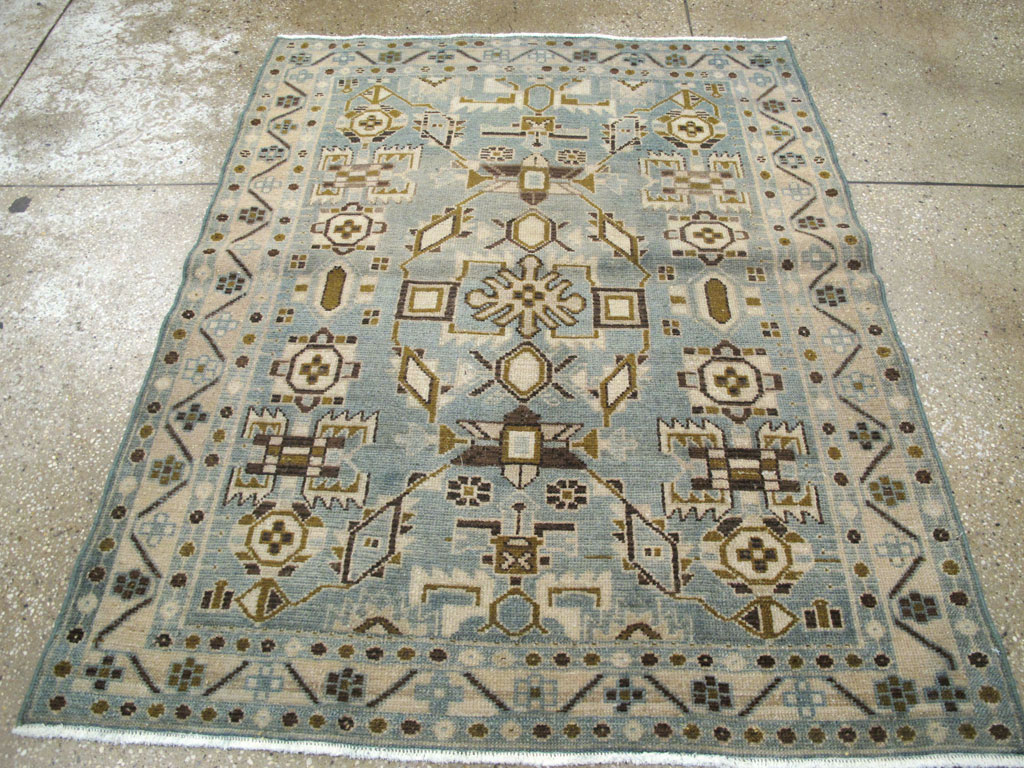 Vintage Persian Malayer Throw Rug, No.26955 - Galerie Shabab