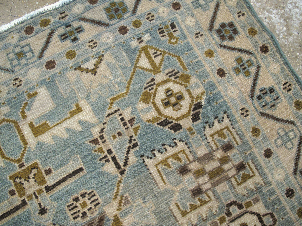 Vintage Persian Malayer Throw Rug, No.26955 - Galerie Shabab