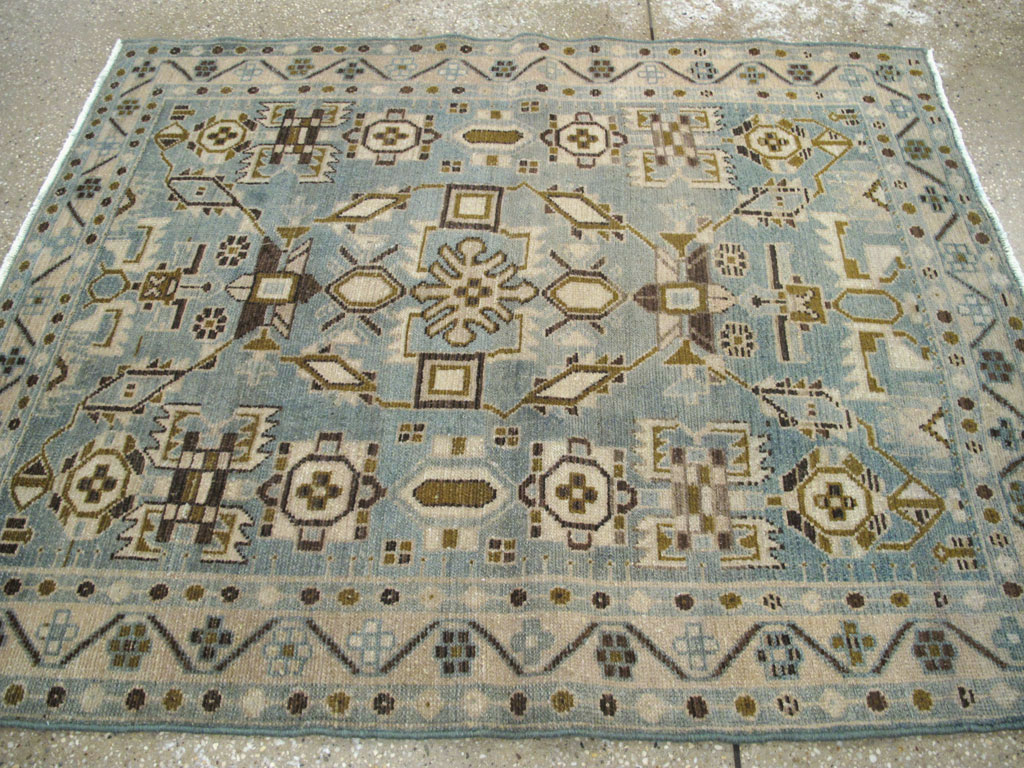 Vintage Persian Malayer Throw Rug, No.26955 - Galerie Shabab