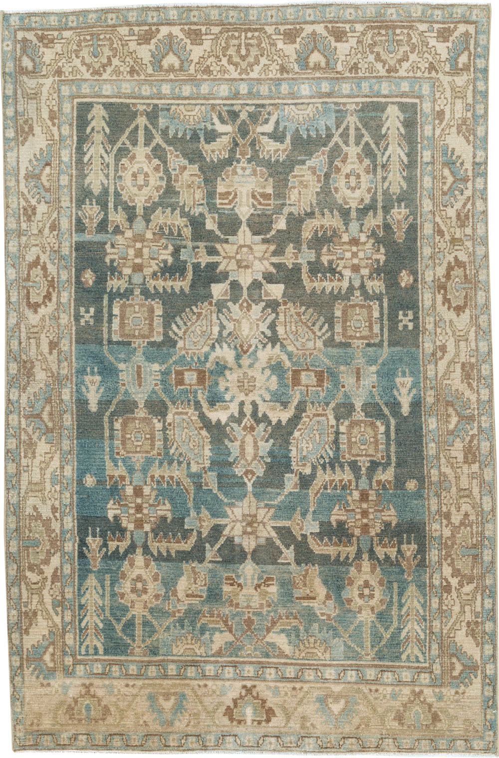 Vintage Persian Malayer Accent Rug, No.26956 - Galerie Shabab